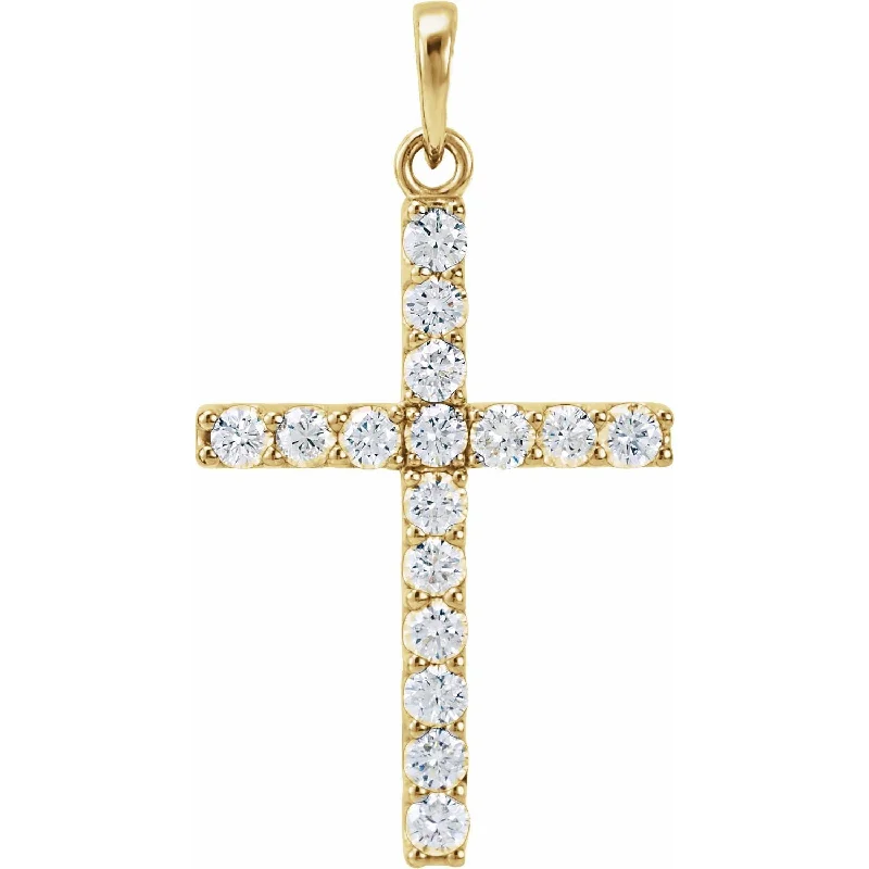 Personalized Jewelry Sale – Meaningful Gifts At Great Prices Trendy Women'S Wear Collection 14k Gold 1/4ct Lab-Grown Diamond Cross Pendant