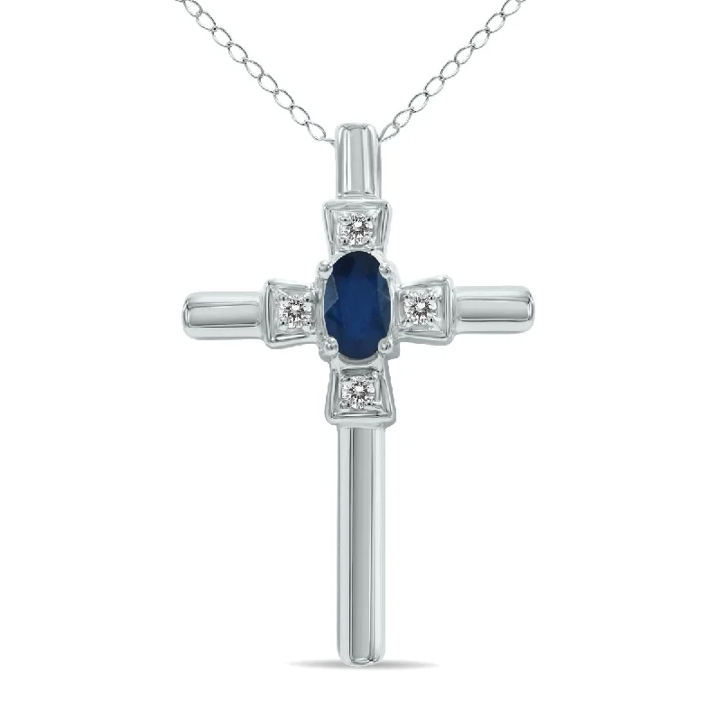 The Biggest Jewelry Sale Of The Year Is Here Street Style Discounts Sapphire And Diamond Cross Pendant 10K White Gold