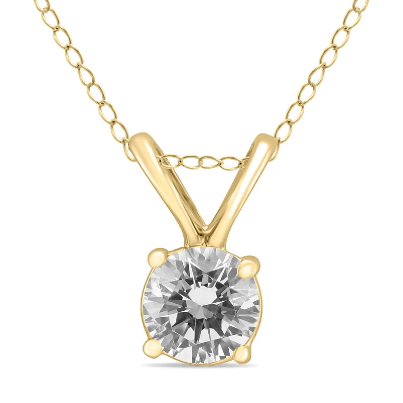 Jewelry Sale – Exclusive Styles At Lower Prices Urban Style Promotions 3/8 Carat Round Diamond Solitaire Pendant In 14K Yellow Gold