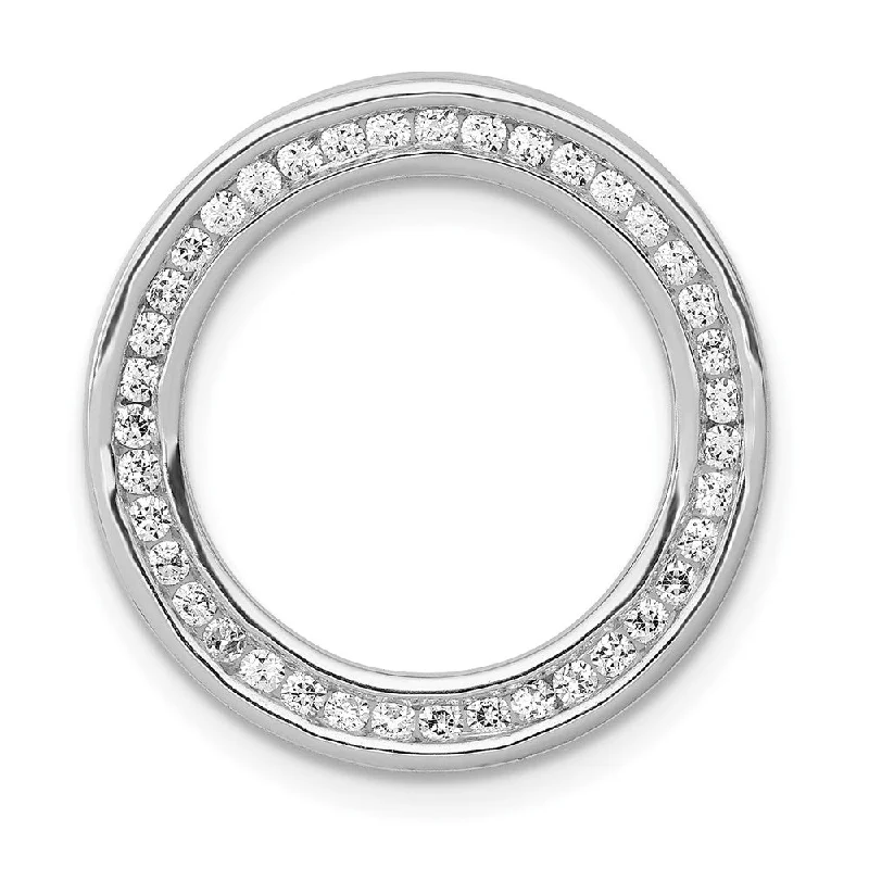 Elegant Jewelry, Exclusive Prices – Shop Now Dive Into Trendy Styles 14K White Gold Lab Grown Diamond Circle Pendant (0.38ct, VS, G-H)