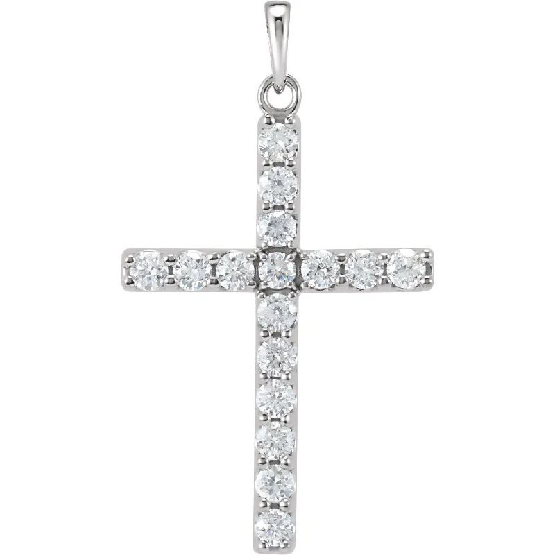 Premium Jewelry Now Available At Special Discounts Style Breakthroughs 14k Gold 3/4ct Lab-Grown Diamond Cross Pendant