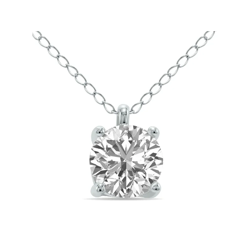 Elegant Jewelry, Affordable Luxury – Shop Now Fashion Sale 1.25 Carat Solitaire Pendant In 14K White Gold