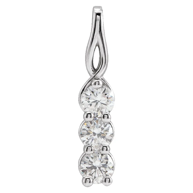 Trending Jewelry Styles Now At Limited-Time Discounts Fashion Forward Femininity 14k Gold 3/4ct Lab-Grown Diamond Three-Stone Pendant