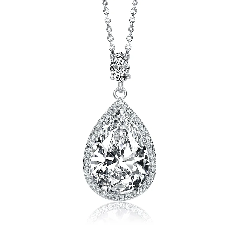 Limited-Stock Jewelry Sale – Shop Before It's Gone Fashionable Comfort Promotions GENEVIVE Sterling Silver Cubic Zirconia Accent Drop Necklace