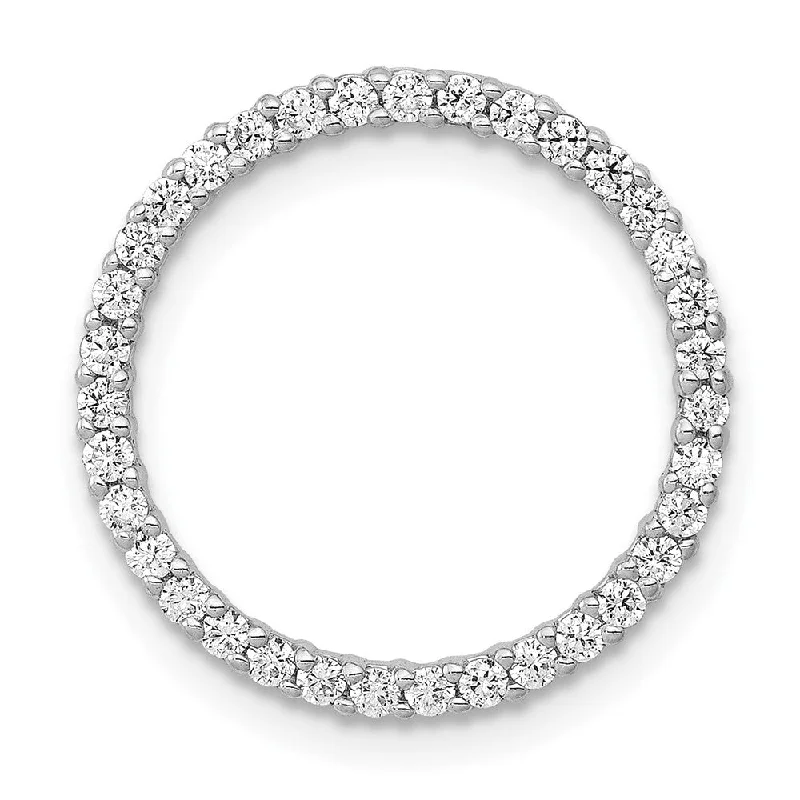 Final Call For Exquisite Jewelry At Reduced Rates Hurry Before It'S Gone 14K White Gold Lab Grown Diamond Circle Pendant (0.35ct, VS, G-H)