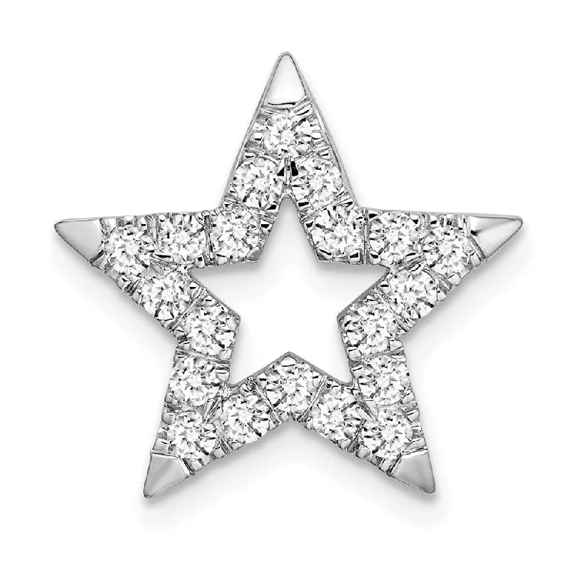 Get The Sparkle You Love At Prices You Adore Discount Extravaganza 14K White Gold Lab Grown Diamond Star Pendant (0.5ct, VS, G-H)