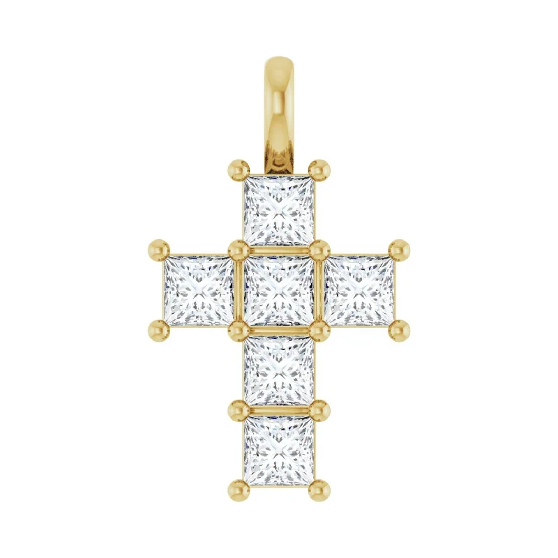 Huge Savings On Timeless Jewelry Collections Break Fashion Norms 14k Gold Princess Cut 1ct Lab-Grown Diamond Pendant