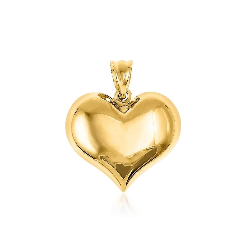 Best Jewelry Deals – Premium Quality At Exclusive Discounts Vintage-Modern Style Offers Canaria 10kt Yellow Gold Puffed Heart Pendant