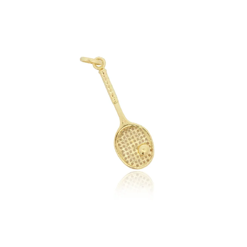 Best Jewelry Deals – Premium Quality At Exclusive Discounts Modern Chic Discounts Gold Tennis Racket Charm