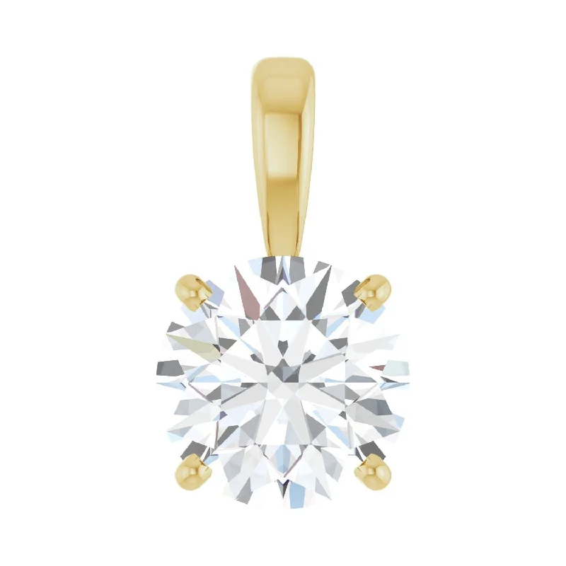 Everyday Jewelry Essentials Now On Sale Low Price Special 14k Gold 2 CT Lab-Grown Diamond Pendant