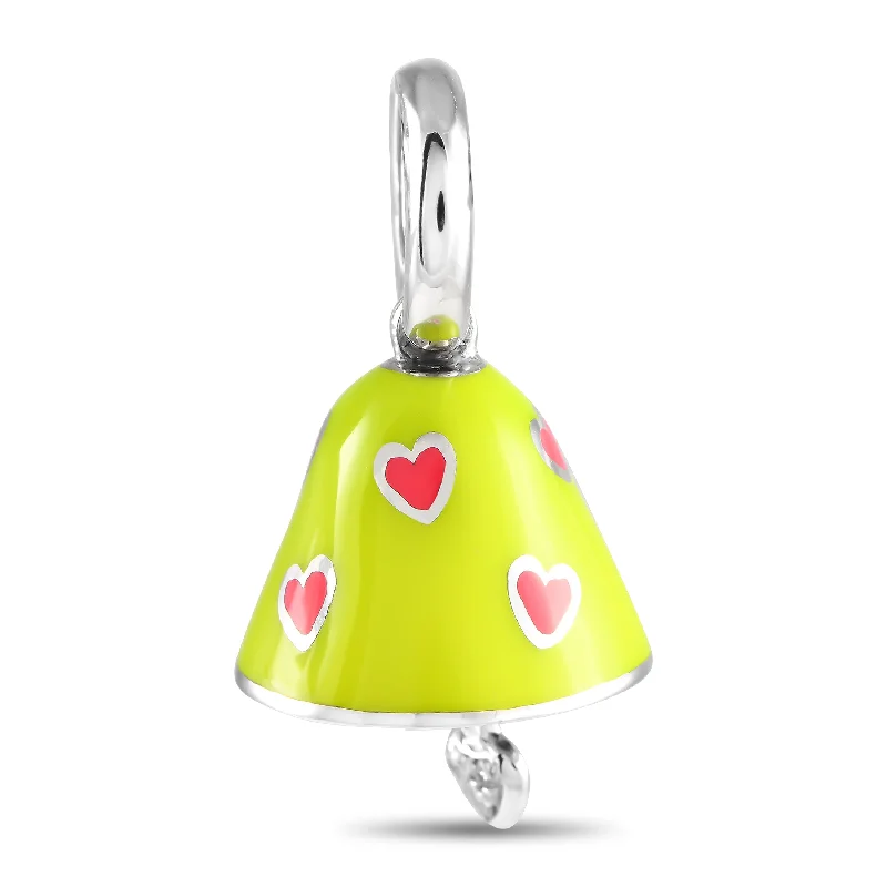 Seasonal Jewelry Clearance – Best Styles At The Lowest Prices Inspired By You, Designed For You Aaron Basha 18K White Gold Neon Yellow Enamel Bell Charm AB40-111324