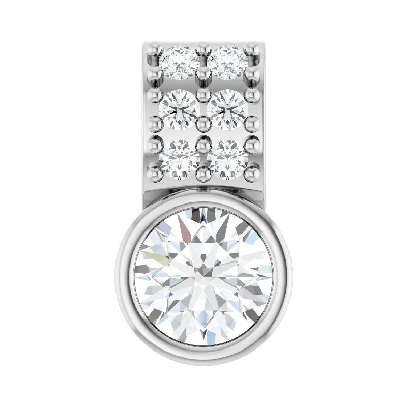 Chic And Stylish Jewelry At Exclusive Prices Valentine's Special 14k White Gold 1/4ct Lab-Grown Diamond Pendant