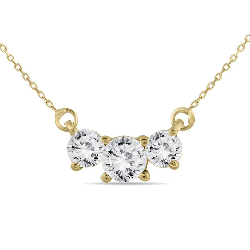 Bestselling Jewelry At Special Promotional Rates Fashion Sale 1 Carat Tw Three Stone Diamond Pendant In 14K Yellow Gold