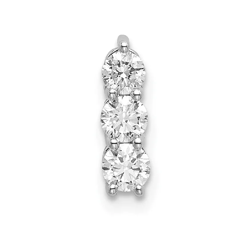 Flash Sale On Stunning Jewelry – Don't Miss Out Trendy Pulse 14K White Gold Lab Grown Diamond 3-stone Pendant (0.34ct, VS, G-H)