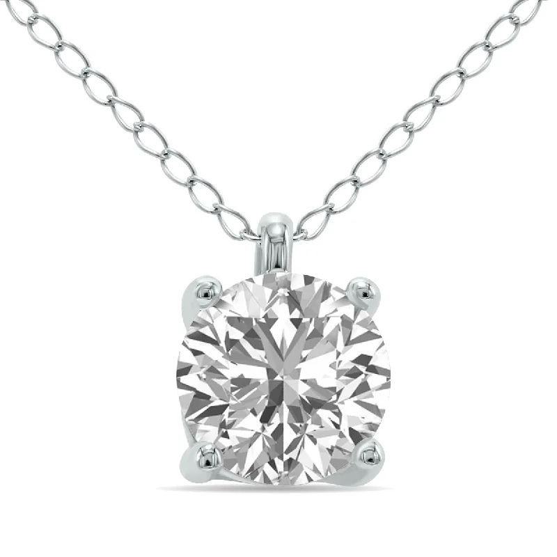 Luxury Jewelry Clearance – Shop Premium Styles Now Elevated Casual Discounts Lab Grown Igi Certified 1 Carat Diamond Solitaire Pendant In 14K White Gold