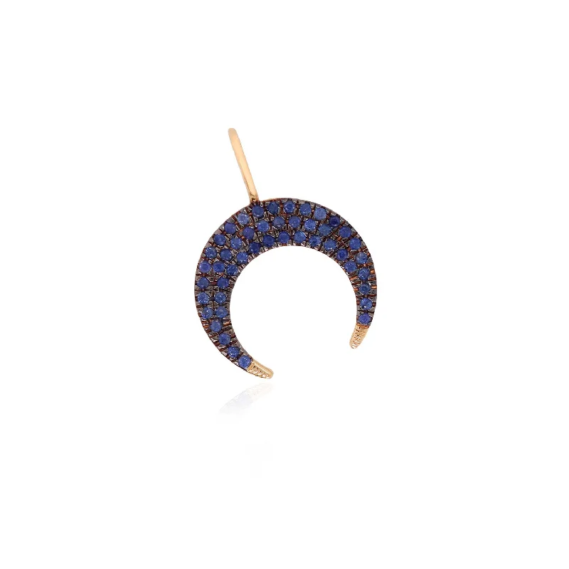 High-End Sparkle, Low-End Prices – Jewelry Sale Live Elegant Fashion Offers Blue Sapphire Crescent Horn Charm