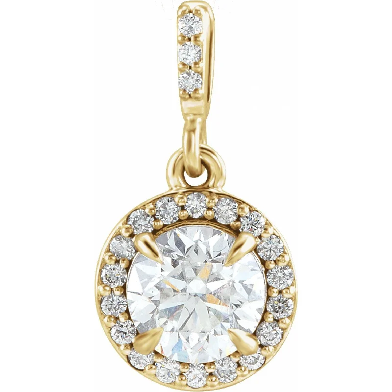 Luxury Meets Affordability – Jewelry Sale Live Now Limited Time Offers 14k Gold 9/10ct Lab-Grown Diamond Halo-Style Pendant