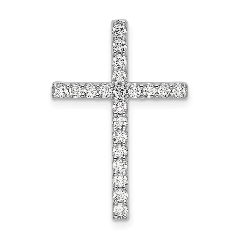 Modern Statement Jewelry For Bold Styling Mega Sales 10K White Gold Lab Grown Diamond Cross Pendant (0.52ct, VS, G-H)