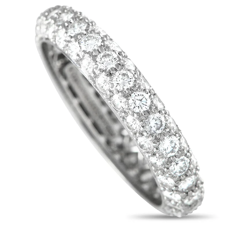 Waterproof Stainless Steel Jewelry For Lasting Beauty Flash Sale, Don'T Miss Tiffany & Co. 18K White Gold 1.51ct Diamond Eternity Band TI03-112724