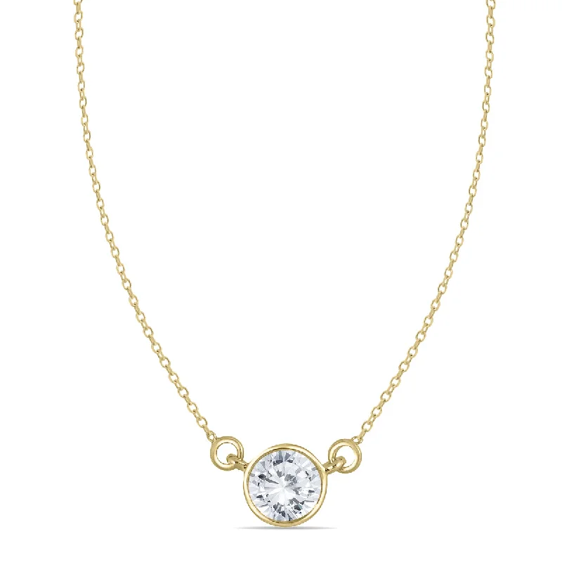 Make Your Outfit Shine With Discounted Jewelry Luxury Casual Deals 3/4 Carat Diamond Bezel Pendant In 14K Yellow Gold