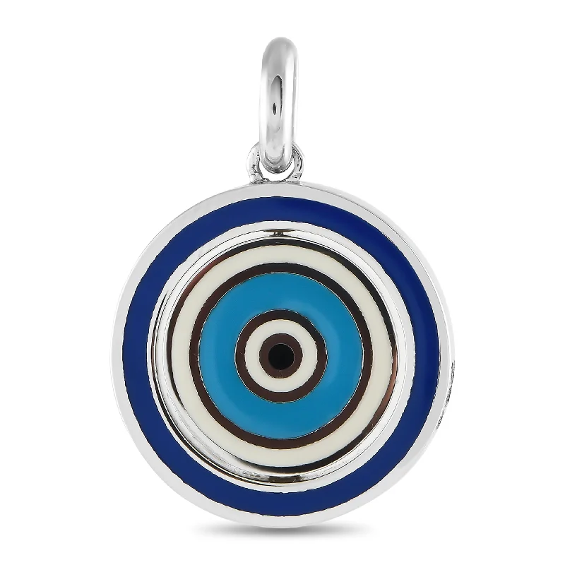 Holiday Jewelry Sale – Perfect Gifts At Great Prices Bid Farewell To The Old Season Aaron Basha 18K White Gold Diamond and Enamel Evil Eye Charm AB31-111124