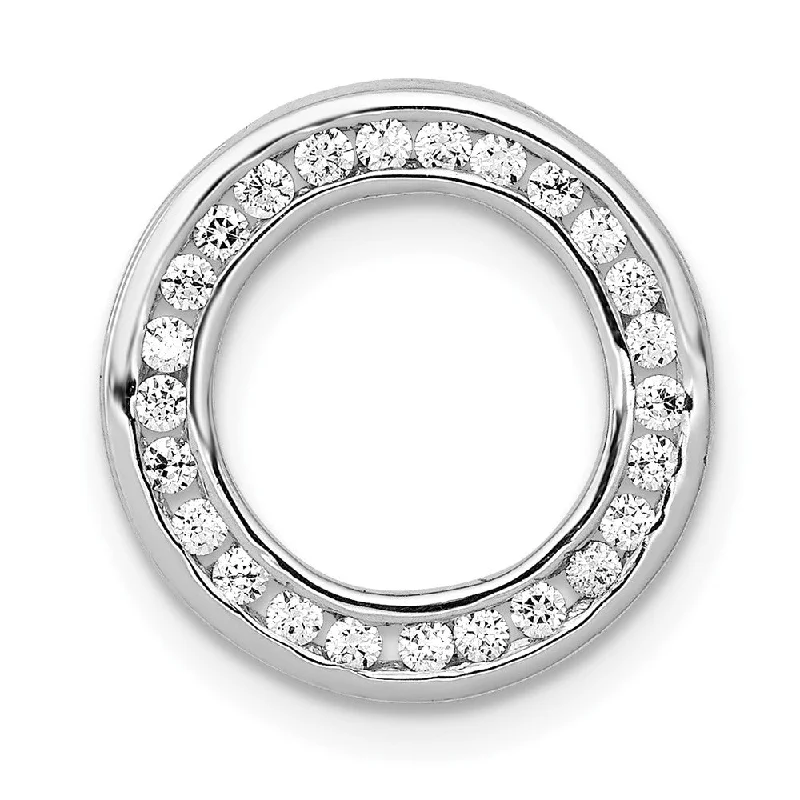 Discover Unique Jewelry With Special Limited-Time Offers Massive Selection Sale 14K White Gold Lab Grown Diamond Circle Pendant (0.25ct, VS, G-H)