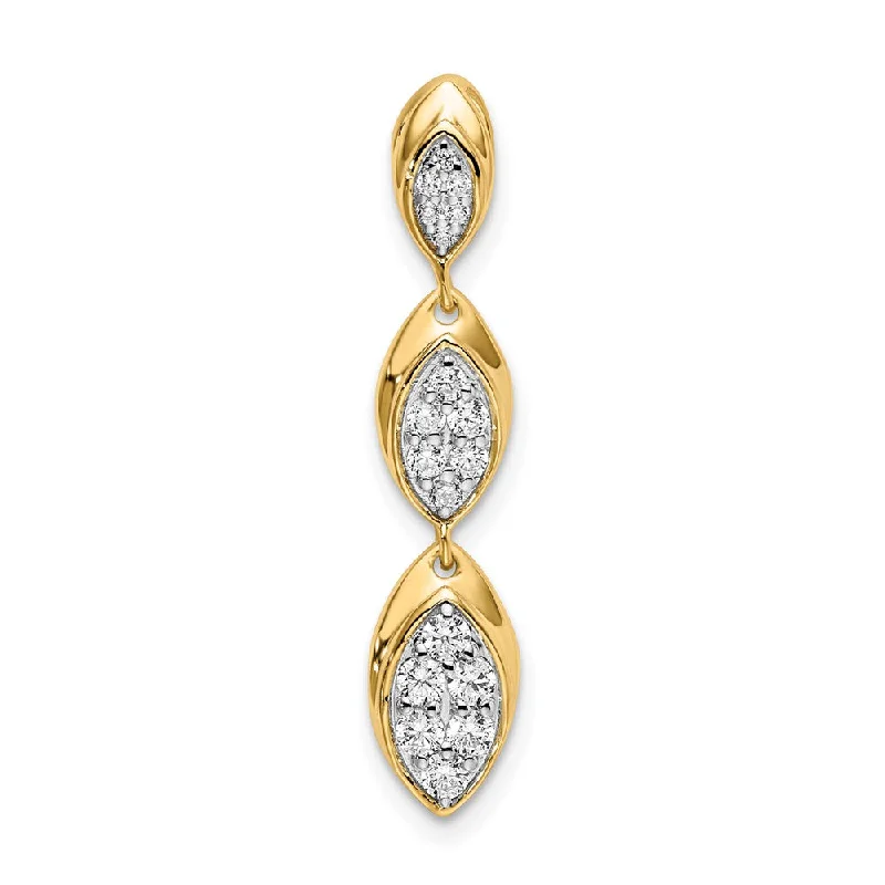 Bestselling Jewelry Now On Sale – Elevate Your Look Flash Sale, Don'T Miss 14k Yellow Gold Lab Grown Diamond Fancy Drop Pendant (0.33ct, VS, G-H)