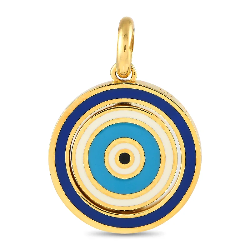 Elegant Necklaces And Bracelets At Limited-Time Offers Exclusive Discounts Aaron Basha 18K Yellow Gold Diamond and Enamel Evil Eye Charm AB30-111124