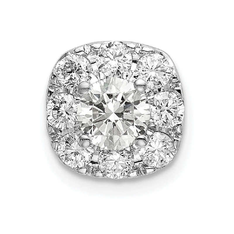 Limited-Stock Jewelry Clearance – Grab Your Favorites Now Huge Discounts This Week 14K Gold Lab Grown Diamond Cushion Halo Pendant (1ct, VS, G-H)