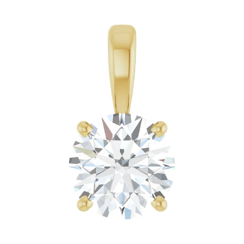 Grab Stylish Jewelry Before The Sale Ends Style Upgrade 14k Yellow Gold 1 1/4 CT Lab-Grown Diamond Pendant