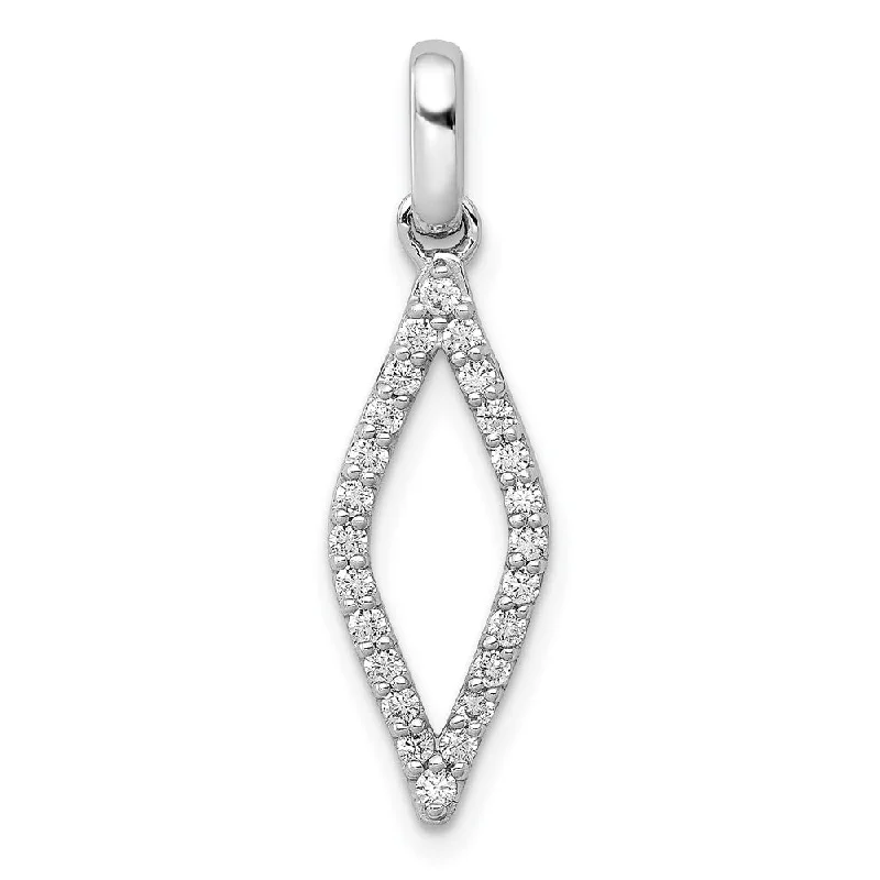 Affordable Gold-Plated Jewelry For Modern Fashion Fashion Forward 14K White Gold Lab Grown Diamond Fancy Pendant (0.25ct, VS, G-H)