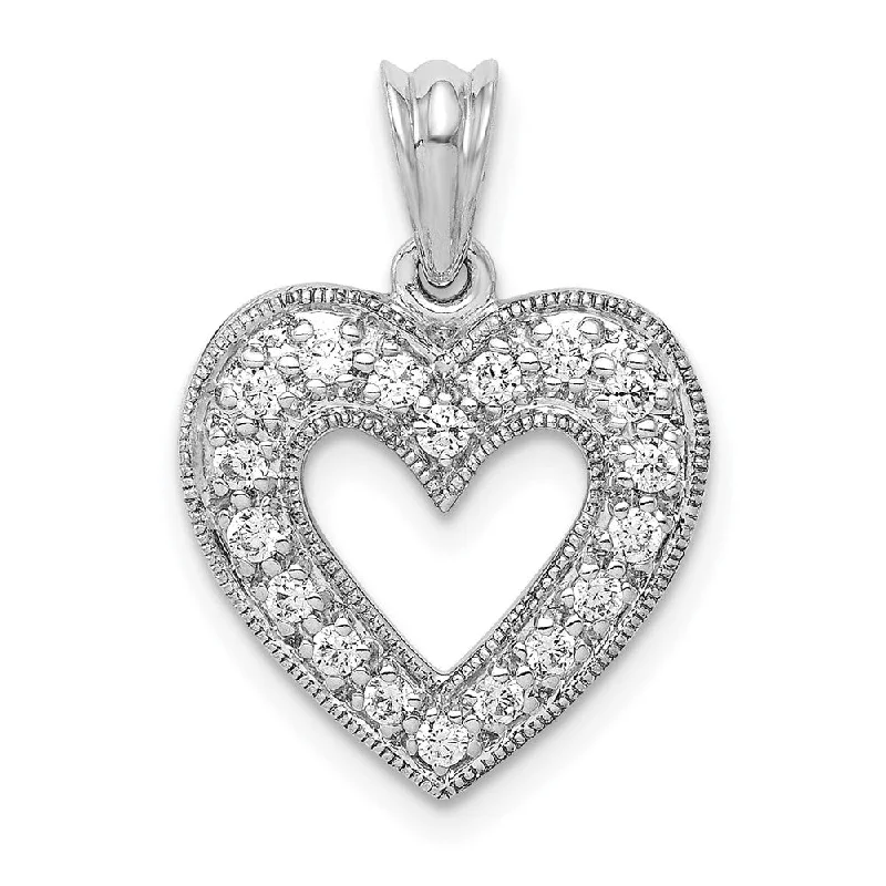 Dainty Floral Jewelry For Feminine Elegance Big Discounts 14K Gold Lab Grown Diamond Heart Pendant (0.25ct, VS, G-H)