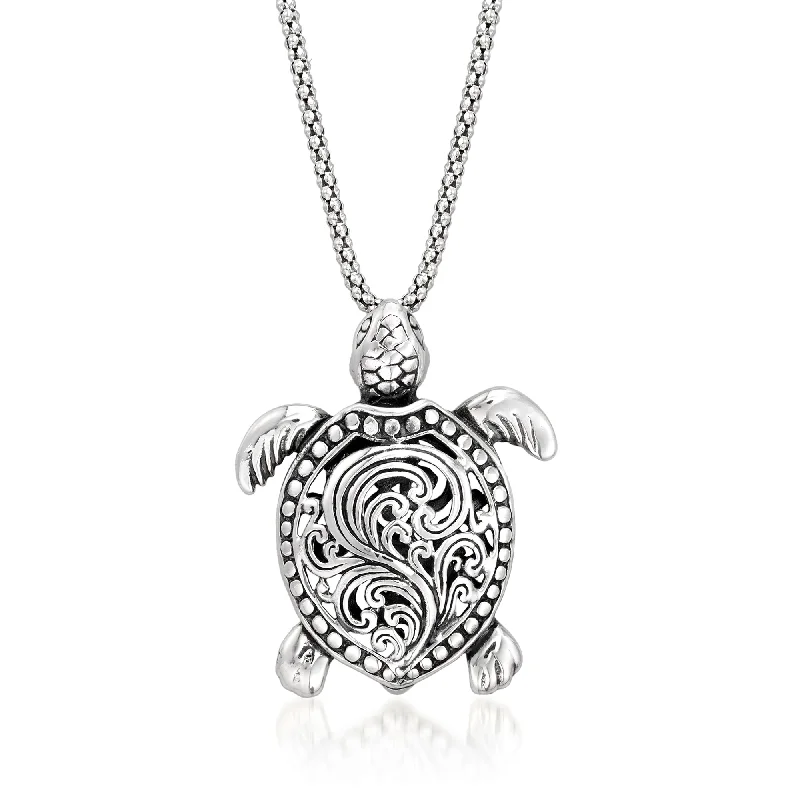 Get The Best Deals On Timeless Jewelry Pieces Embrace New Fashion Ross-Simons Sterling Silver Turtle Pendant Necklace