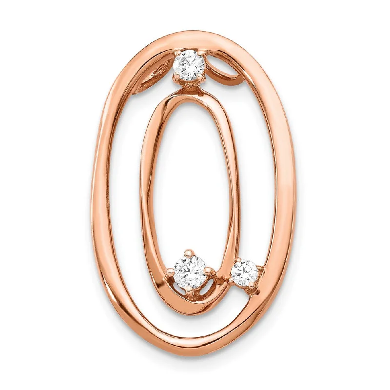 Clearance Sale On High-End Jewelry Collections New Styles Just In 14k Rose Gold Lab Grown Diamond Pendant (0.2ct, VS, G-H)