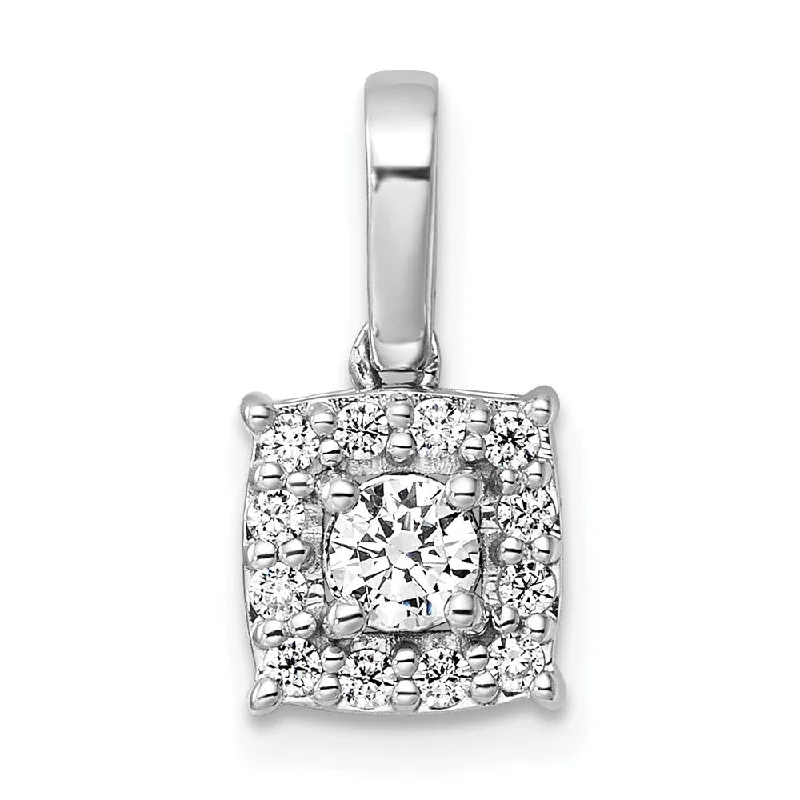 Holiday Jewelry Sale – Perfect Gifts At The Best Prices Insane Discount Onslaught 14K White Gold Lab Grown Diamond Square Pendant (0.5ct, VS, G-H)