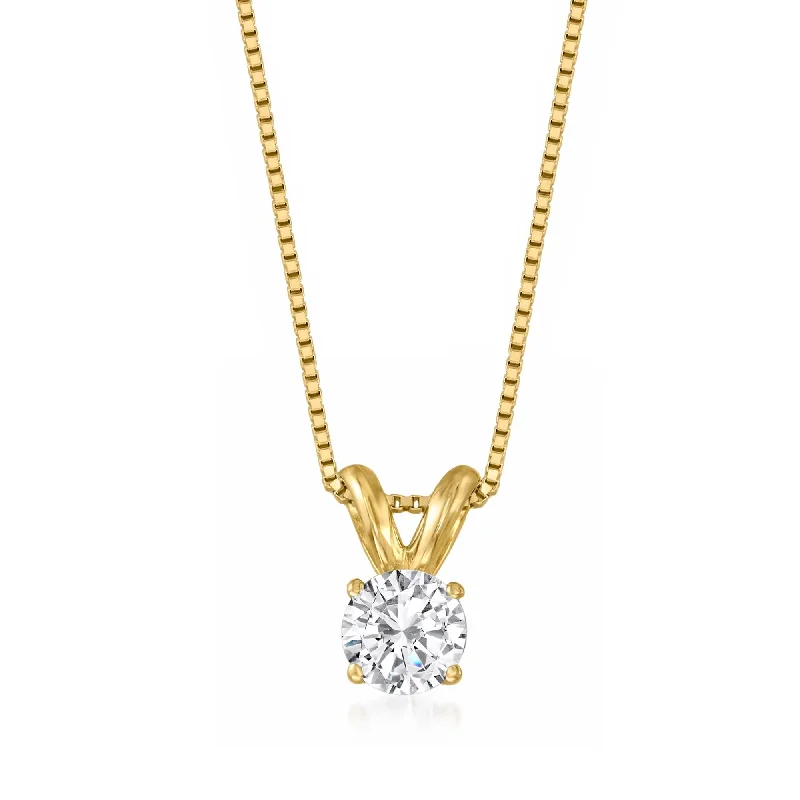 Affordable Elegance – Special Jewelry Sale Now Live Glamorous Fashion Offers Ross-Simons Diamond Pendant Necklace in 14kt Yellow Gold