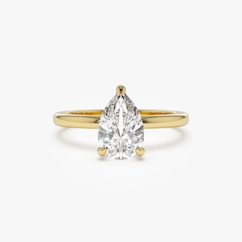 Timeless Jewelry Styles At Wallet-Friendly Prices Fashion Forward 0.75 - 1.50 ctw 14k Prong Setting Pear Shaped Lab Grown Diamond Engagement Ring - Kylie