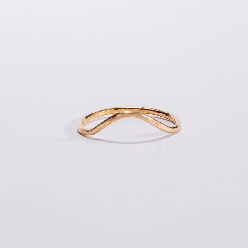 Fashion-Forward Jewelry At Exclusive Discounts Stylish Savings Hammered Curve Stacking Ring - Choose Your Metal