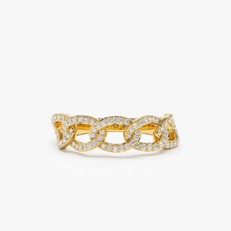 Elegant Jewelry At Unbeatable Offers – Shop Before It's Gone End-Of-Season Clearance 14k Curb Link Diamond Pave Ring