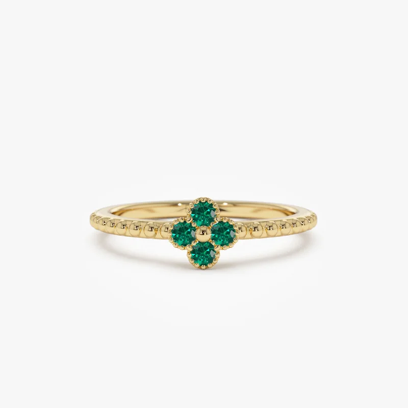 Upgrade Your Jewelry Collection For Less Unbeatable Deals 14k Emerald Clover Ring