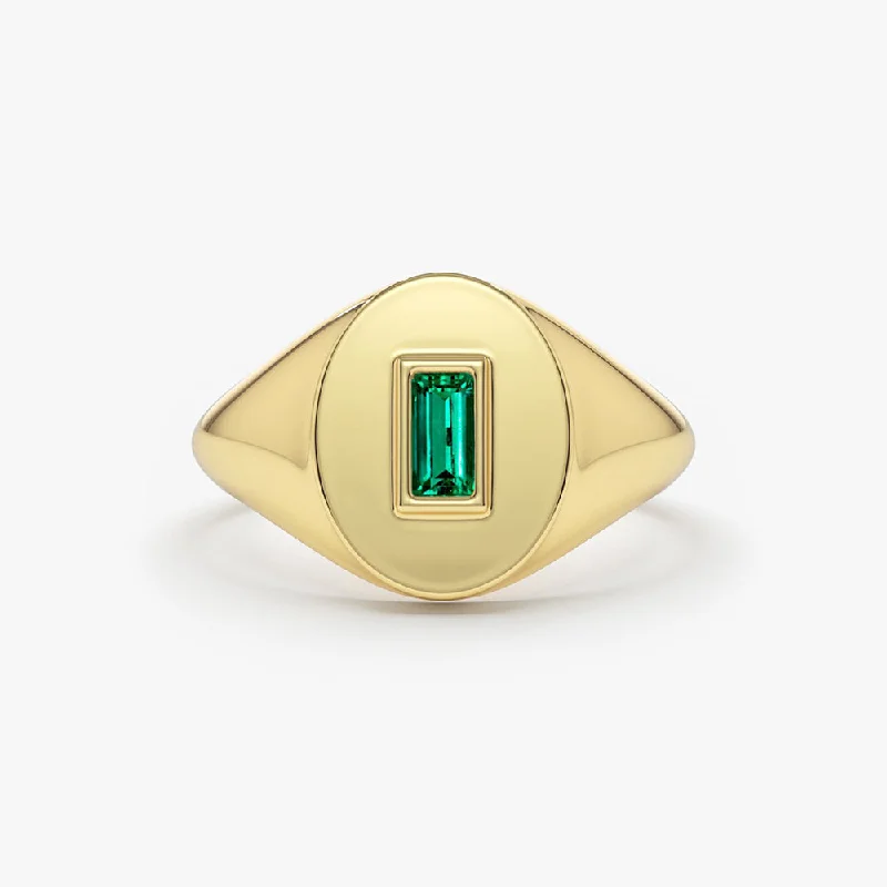 Jewelry Flash Sale – Stylish Designs At Unbeatable Rates Summer Fashion 14k Gold Baguette Emerald Signet Ring