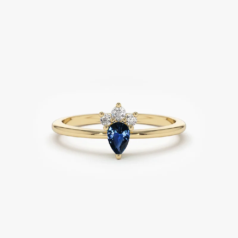 Best Jewelry Sale – Shop Exclusive Designs Now New Season Fashion Preview Sale 14k Mini Sapphire and Diamond Ring