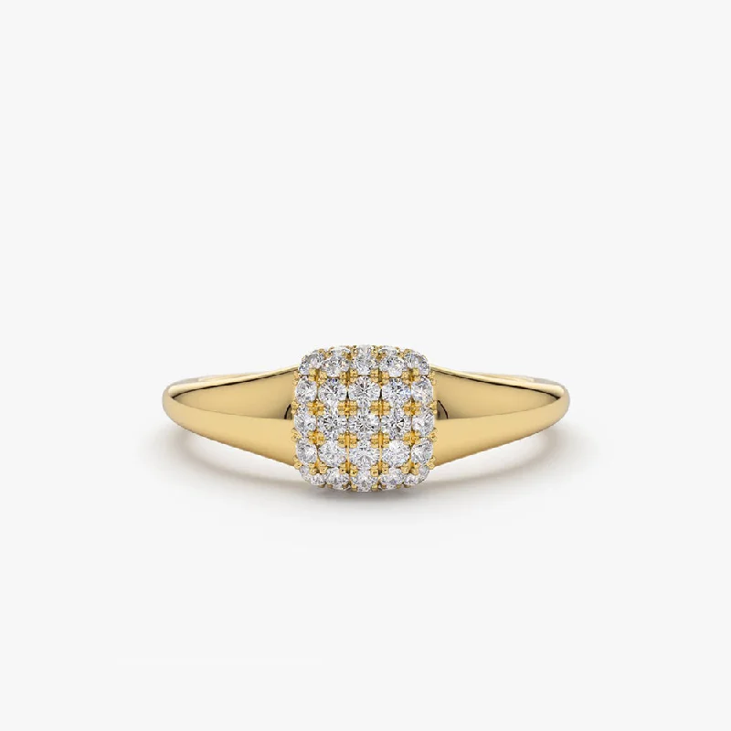 Premium Jewelry, Premium Discounts – Act Fast Bid Farewell To The Old Season 14k Pave Diamond Pinky Ring