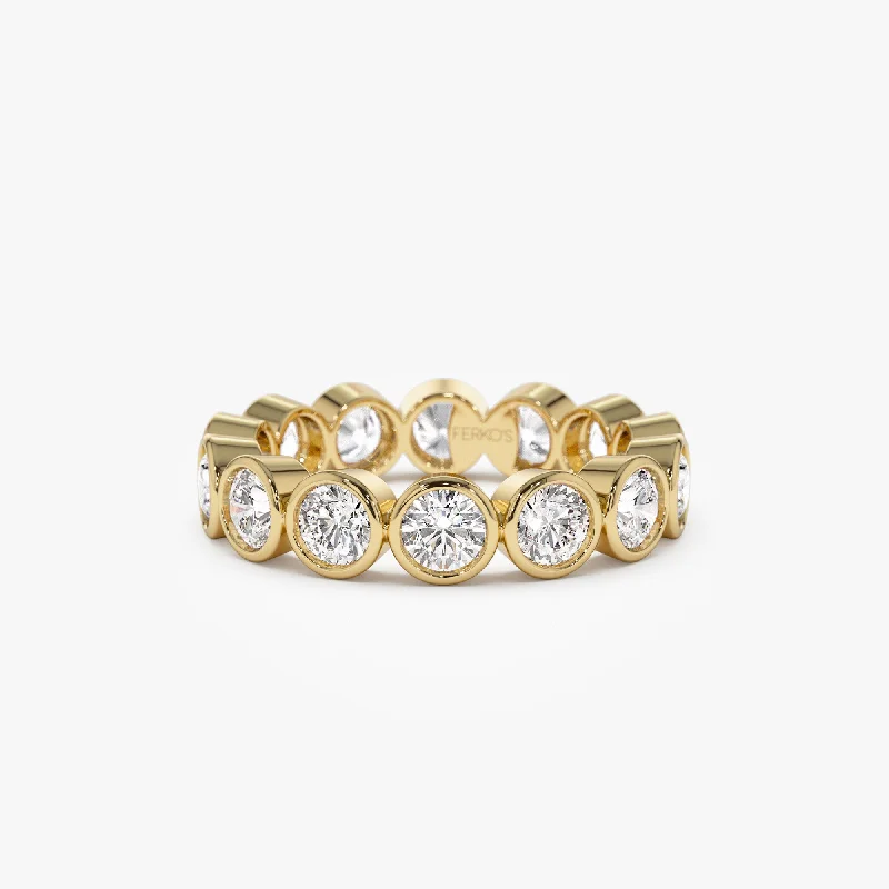 Discover Unique Jewelry With Special Limited-Time Offers Valentine's Special 2.95 ctw 14k Bezel Setting Full Eternity Round Lab Grown Diamond Ring - Camila