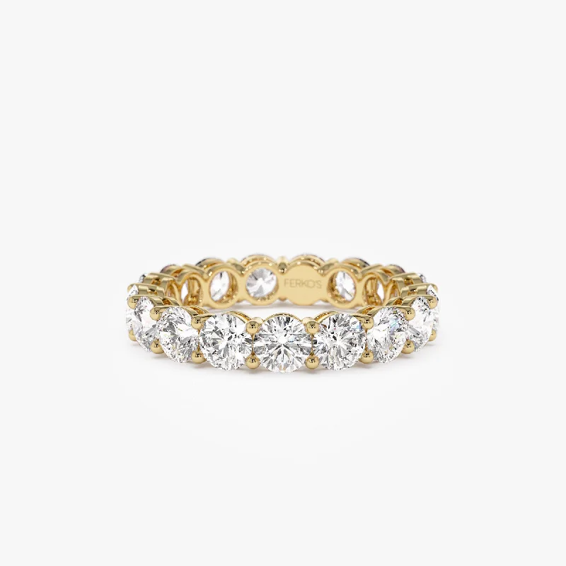 Shine Without Limits – Jewelry Sale Happening Now Seasonal Sale 3.25 ctw 14k Prong Setting Full Eternity Round Lab Grown Diamond Ring - Luna