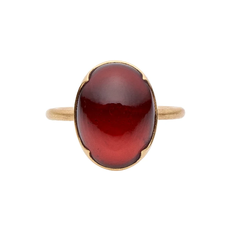 Fashion-Forward Jewelry At Exclusive Discounts Gabriella Kiss 18k Oval Hessonite Garnet Ring - 9.4ct