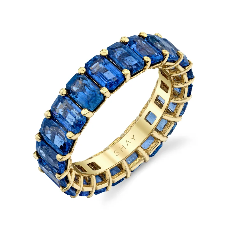 Elegant Jewelry Pieces At Unbelievable Prices BLUE SAPPHIRE ETERNITY BAND