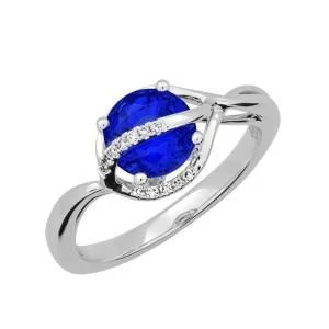 Limited-Stock Jewelry Sale – Once It's Gone, It's Gone CHATHAM LAB GROWN SAPPHIRE AND DIAMOND RING