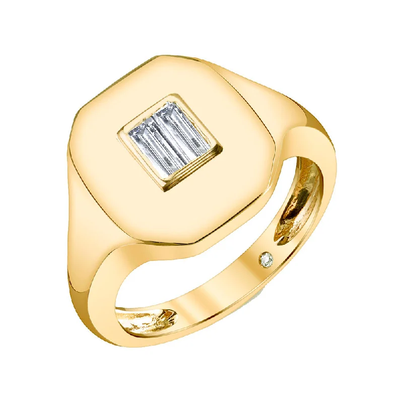 Timeless Jewelry Styles At Wallet-Friendly Prices Flash Sale, Don'T Miss DIAMOND BAGUETTE PINKY RING