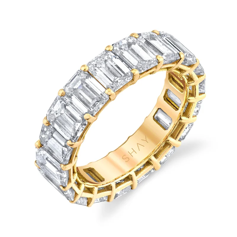 Grab Your Dream Jewelry At The Lowest Prices Break Fashion Norms DIAMOND EMERALD CUT ETERNITY RING, 8cts